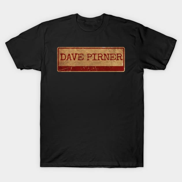 Aliska text red gold retroDave Pirner T-Shirt by Aliska